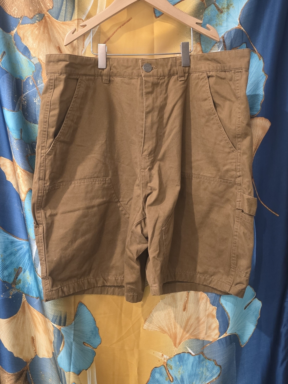 Men's Brown Utility Cotton Shorts